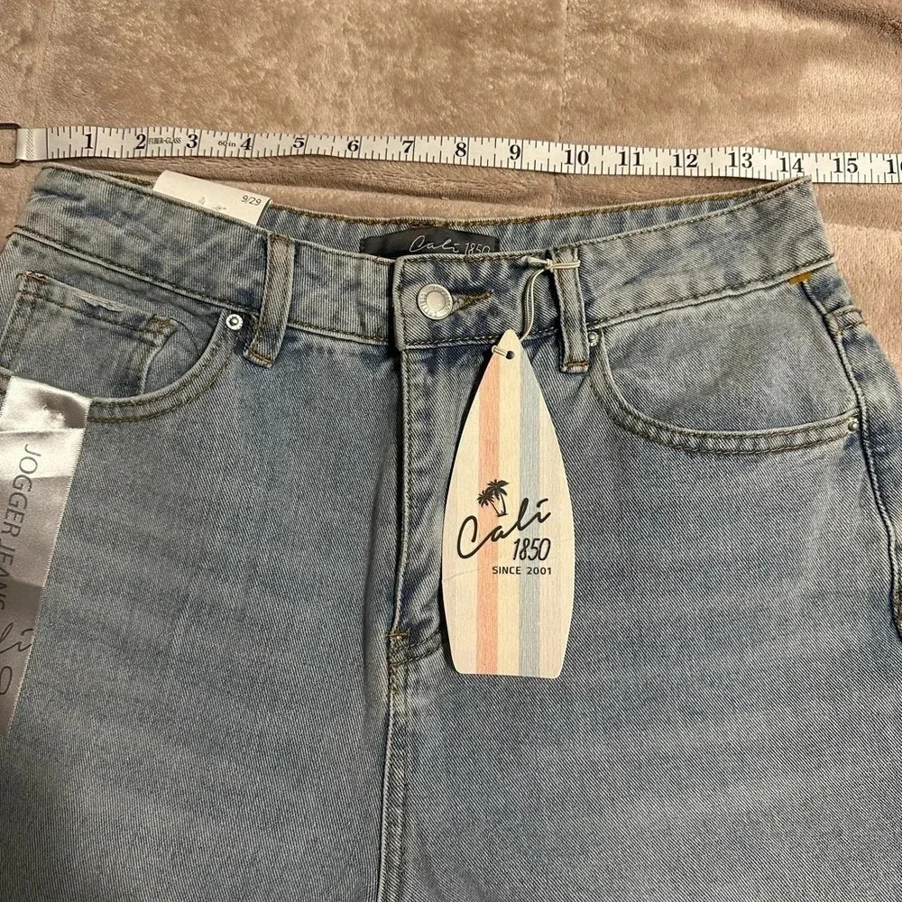 Cali 1850 Denim Joggers Women’s Size 9 29 Jeans NWT Blue - Picture 5 of 5